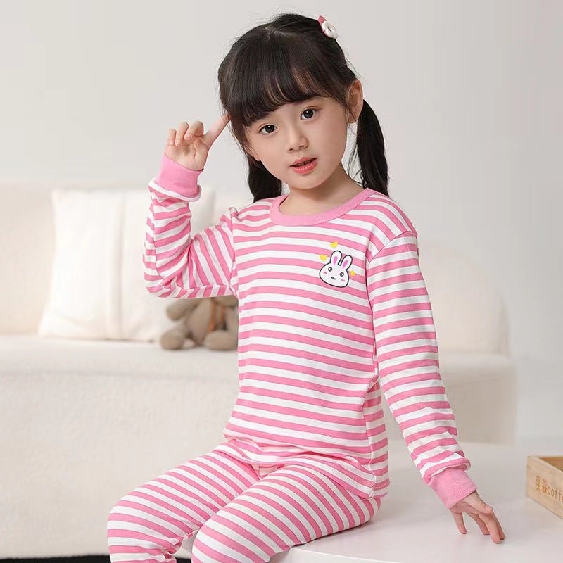 Children'S Cotton Underwear Suit For Boys And Girls Home Clothes Warm Sweat-Absorbent A Autumn Clothes And Pants Two-Piece Set - Image 1