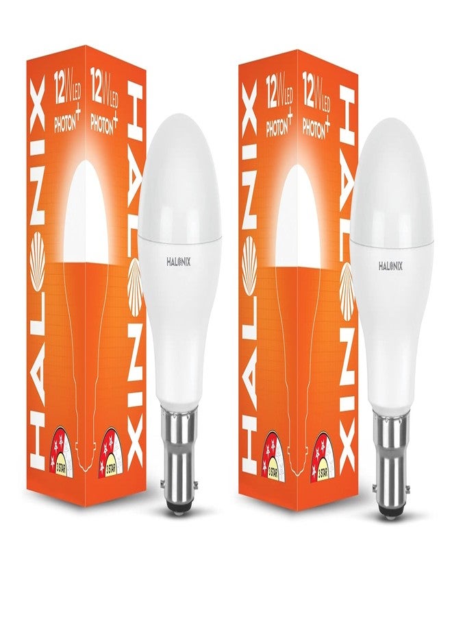 Halonix 12 Watts Led Bulb Astron Plus Base B22 (Yellow)-Pack Of 2 - Image 1