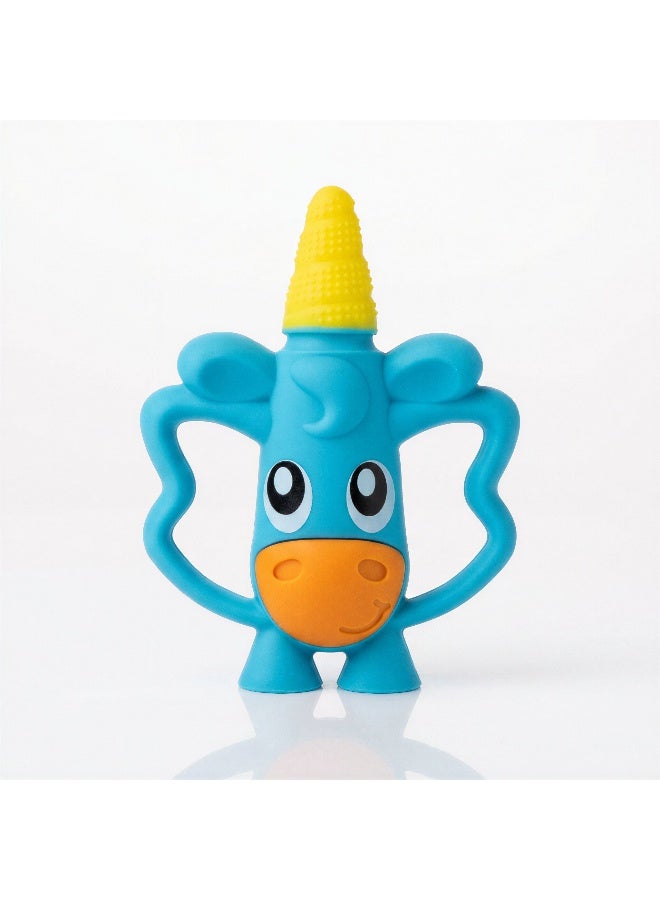 Playgro Clip Clop's Massaging Toothbrush – Baby Teething Toothbrush with Soft Silicone Bristles, Gentle Gum Massage for Infants & Toddlers, Easy-Grip Handle for Oral - Image 2