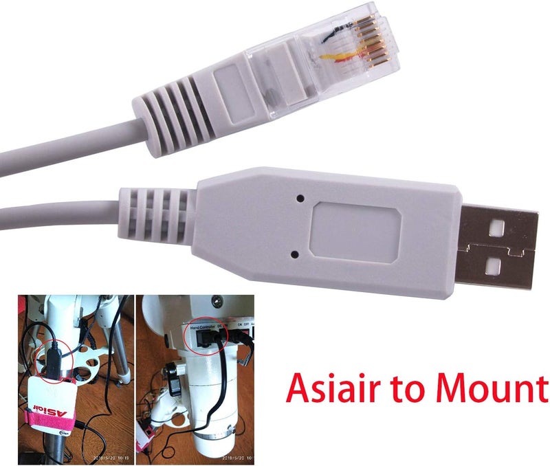 Usangreen Skywatcher EQMOD ASCOM Goto Equatorial Mount Data Cable for HEQ5pro AZEQ5 AZEQ6 EQ6-R Telescope (6ft/1.8m) - Image 2