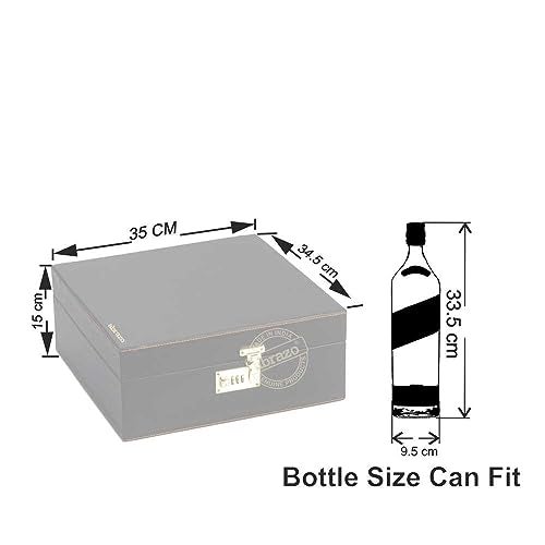 Abrazo Faux Leather Portable Bar Set | Portable Bar Set | Bar Tool Set | Bartender Kit | Brown 4 Glass | Cocktail Shaker | Barset for Picnic | Gifting | Gifting for Men - Image 5
