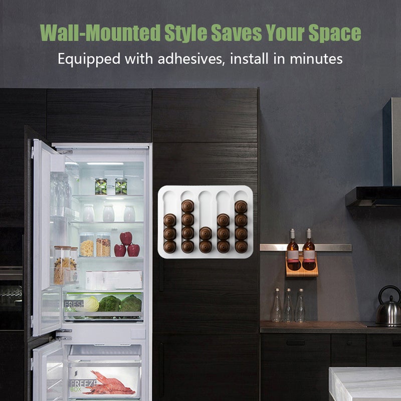 Coffee Pod Holder Capsule Rack Holds 8 Capsules Wall-mounted Coffee Pods Organizer Storage Shelf for Home Cafe Hotel - Image 5