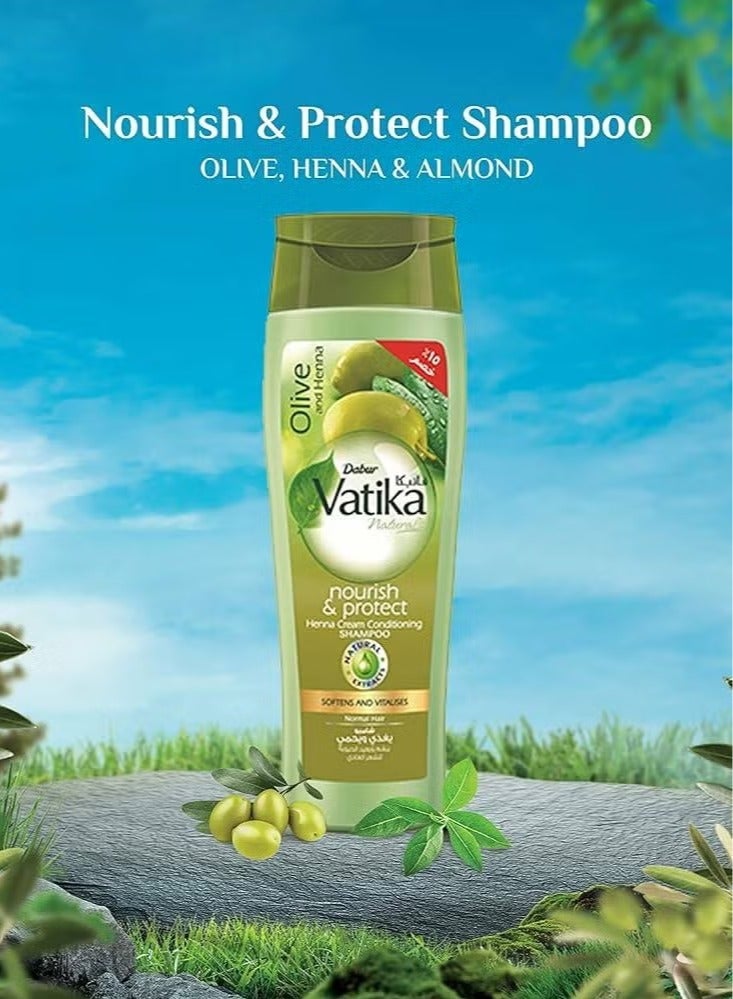 فاتيكا ناتشورالز شامبو لتغذية وحماية الشعر بالزيتون ينعم وينشط للشعر العادي 360 مل - Image 2