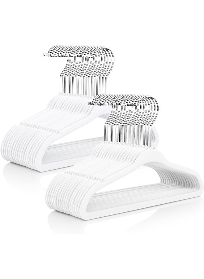 MIZGI Premium Kids Velvet Hangers 11”Inch Children's Clothes Hangers 50PCS Non-Slip Baby Hangers for Infant/Toddler Boys & Girls Closet Organizer Ultra Thin Nursery - Image 1