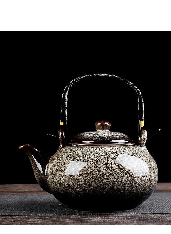 Large Kiln Transformation, Built Cup Tea Pot, Chinese Style Tea Set, Household Office Ceramic Single Pot, Lifting Beam Pot - Image 1