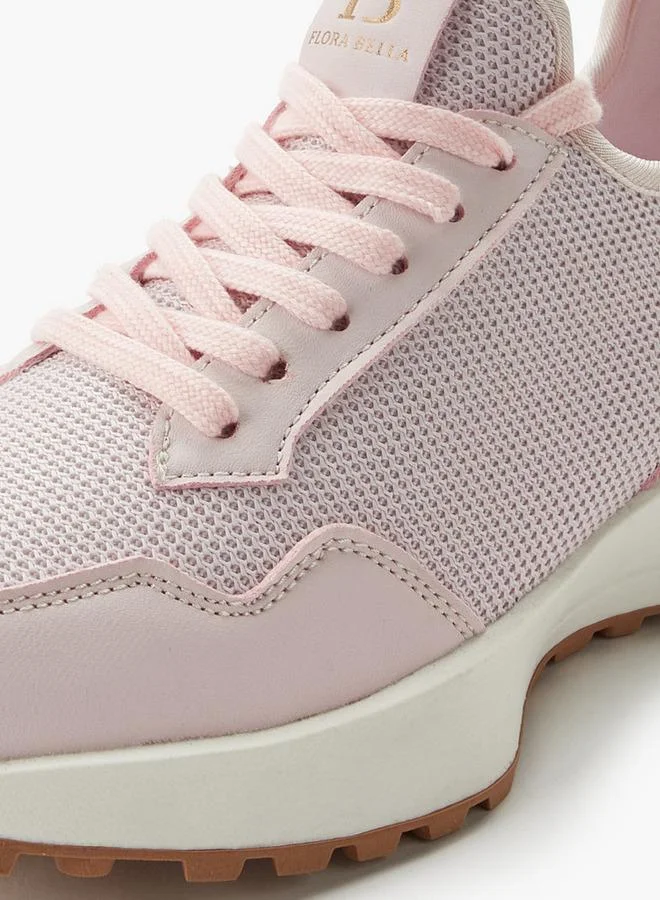 Flora Bella By Shoexpress PINK Flora Bella Women Lace-Up Sneakers for Women | Best Price UAE