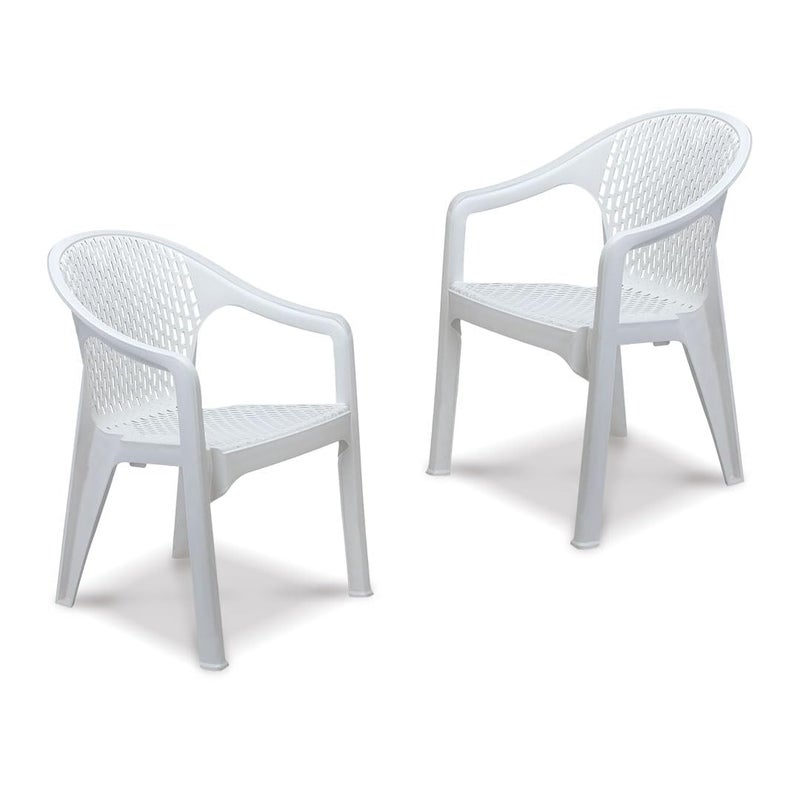 COMFORT CREATION Comfort Creation Tycoon Anmol for Home Caf Balcony Garden Office Restaurant Heavy Duty Comfortable Outdoor and Indoor Chairs with Arm Rest Bearing Capacity up to 200Kg Set of 2  - Image 1