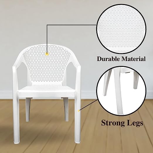 COMFORT CREATION Comfort Creation Tycoon Anmol for Home Caf Balcony Garden Office Restaurant Heavy Duty Comfortable Outdoor and Indoor Chairs with Arm Rest Bearing Capacity up to 200Kg Set of 2  - Image 5