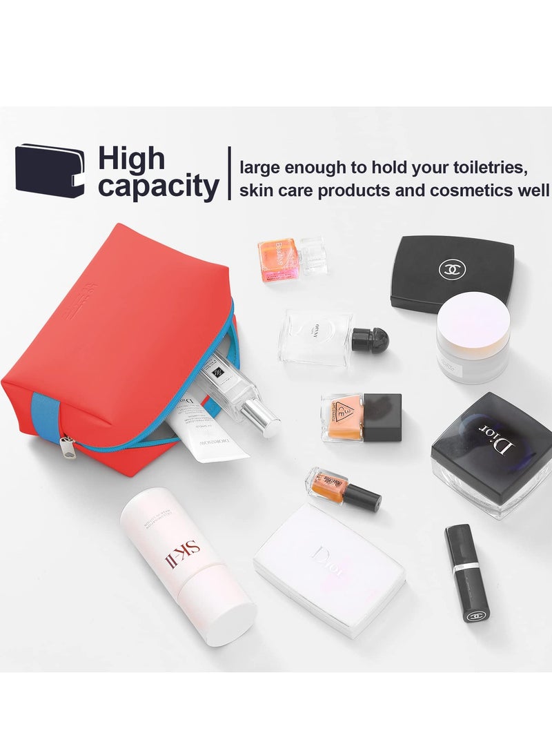 Cosmetic Bag Makeup Bag for Purse Pouch Travel Beauty Zipper Organizer Bag Gifts for Girl Women, PU Leather Washable Waterproof Make Up Organizer for Brushes, Beauty, Eyeshadow Palette, Lipstick - Image 3