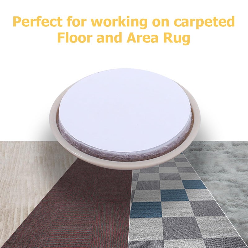 new space Self-Stick Furniture Sliders, New Space 36Pcs 1-3/4"" For Carpet - Adhesive Sliders For Quickly And Easily Move Any Item And Protect The Carpet - Image 4