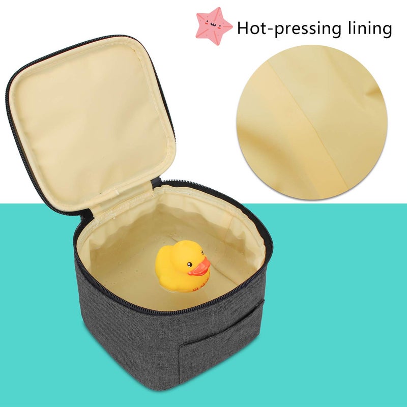 LUXJA Breastmilk Cooler Bag (Hold Four 5 Ounce Breastmilk Bottles), Leakproof Breast Milk Cooler for 4 or 5 Ounce Bottles (Bag Only), Black - Image 4