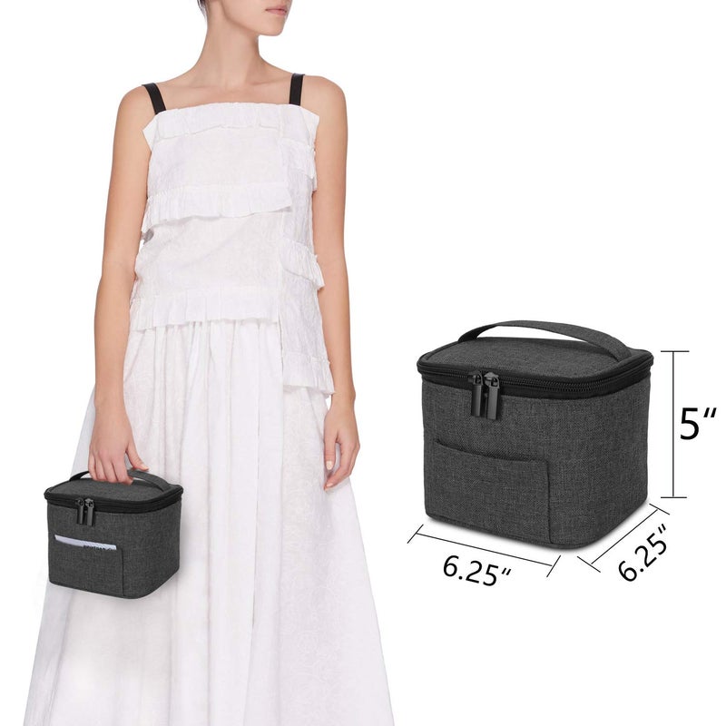 LUXJA Breastmilk Cooler Bag (Hold Four 5 Ounce Breastmilk Bottles), Leakproof Breast Milk Cooler for 4 or 5 Ounce Bottles (Bag Only), Black - Image 5