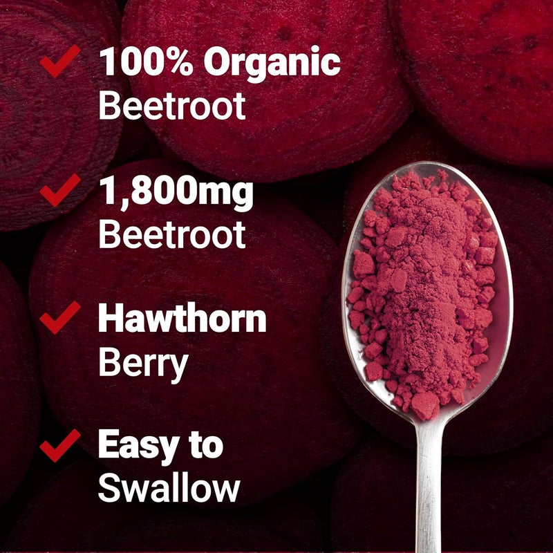 Force Factor Total Beets Blood Pressure Support Beet Root Capsules 1800mg Organic Beet Root Powder Beet Supplement with Hawthorn Berry to Support Circulation and Blood Flow 90 Vegetable Capsules - Image 5