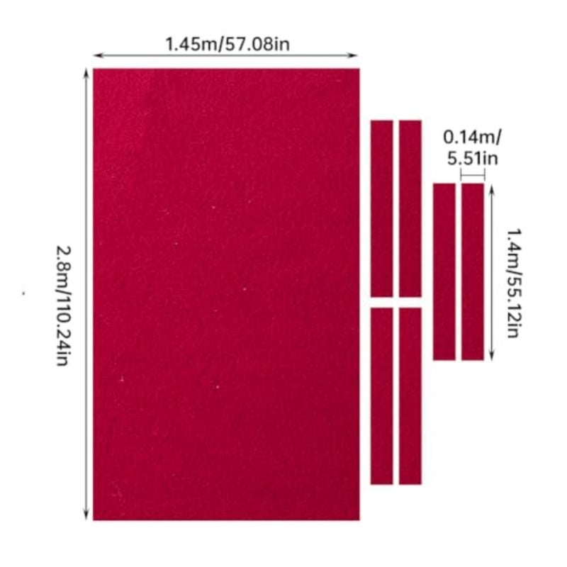 Billiard Cloth 9 ft Pool Table Felt with 6 Cushion Cloth Strip, Pre Cut Billiard Tablecloth Felt for Home Bars Clubs Indoor Sports Game - Image 4