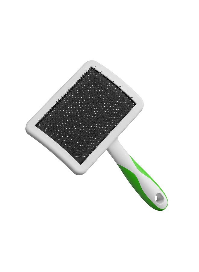 Andis 68540 SelfCleaning Animal Slicker Brushes With Curved StainlessSteel Bristles For All Breeds  Reduces Shedding By Up To 90%, Removes Tangles, Dirt & Loose Hair  Large, Green - Image 2