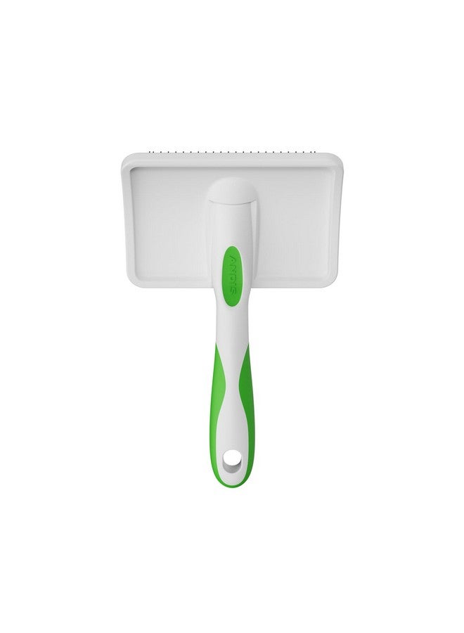 Andis 68540 SelfCleaning Animal Slicker Brushes With Curved StainlessSteel Bristles For All Breeds  Reduces Shedding By Up To 90%, Removes Tangles, Dirt & Loose Hair  Large, Green - Image 4