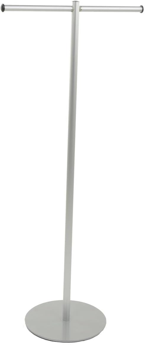 Displays2go Displays2go TwoWay Straight Arm Garment Rack Portable Aluminum  - Image 1