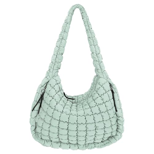 Juoxeepy Quilted Tote Bag Large Quilted Carryall Puffer Shoulder Bag Lightweight Puffy Padding Hobo Bags Puffy Bags - Image 1