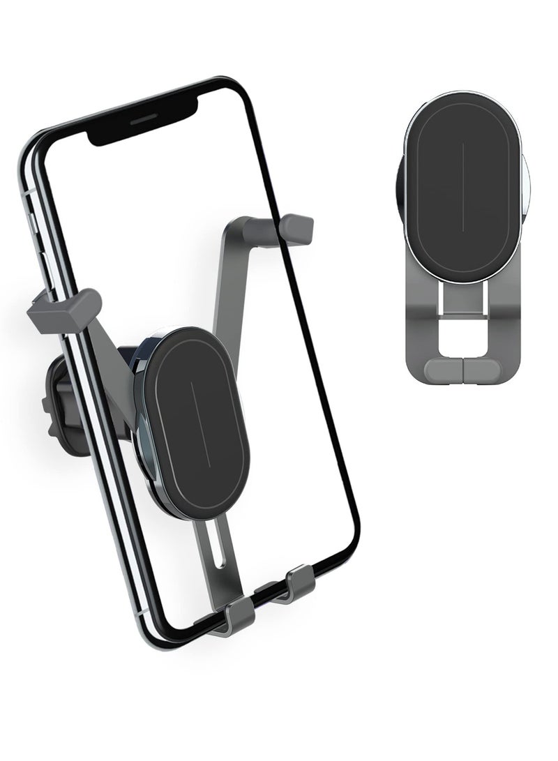 Barakah Car Cell Phone Holder, Car Phone Mount Upgraded Gravity with Newest Air Vent Clip Auto Lock Hands Free Phone Holder, Interior Accessories, Fit for iPhone 11/12 & Samsung, Android Cell Phones (Black) - Image 1