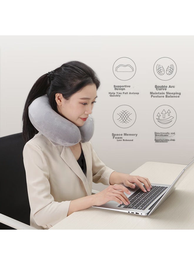 Aeromax U-shaped Pillow, Nap Neck Support Pillow, Memory Foam, Office Nap U-shaped Pillow, Travel Accessory, Headrest Pillow, Removable And Washable - Image 1