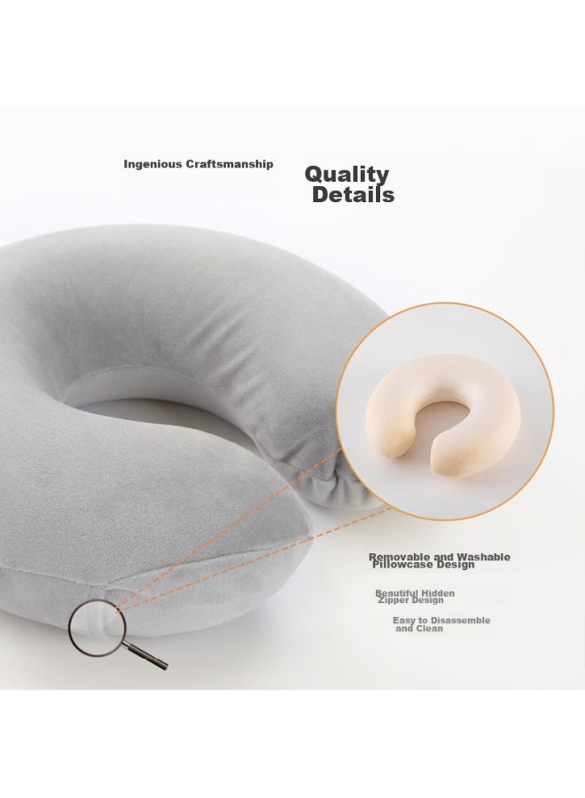 Aeromax U-shaped Pillow, Nap Neck Support Pillow, Memory Foam, Office Nap U-shaped Pillow, Travel Accessory, Headrest Pillow, Removable And Washable - Image 2