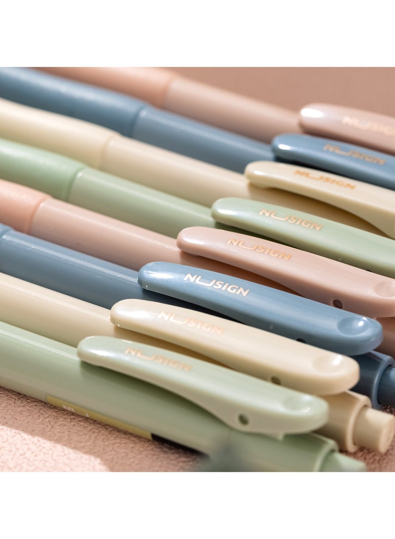 Deli قلم جل نوساين ENS576-BK فائق السلاسة - حبر أسود 0.5 مم، 12 قطعة، مشبك مصقول وتشطيب غير لامع - Image 4