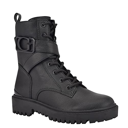 GUESS Women's ORANA Combat Boot, Black, 9 - Image 1