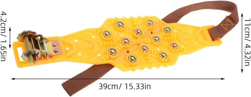 Levemolo Universal Yellow Anti-slip Car Snow Tire Chains Set Adjustable Emergency Traction Snow Chains for Suvs and Sedans and Mud - Image 2