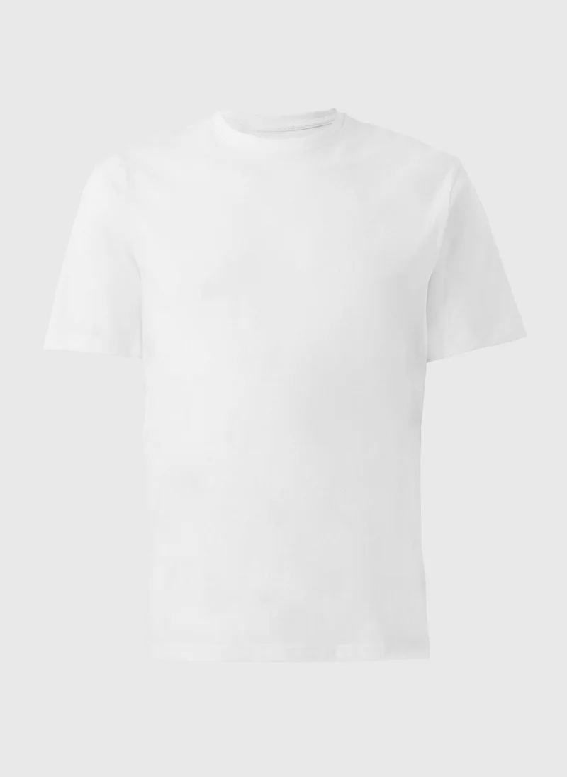 Matalan White White Essential Crew Neck T-Shirt for Men | Best Price UAE