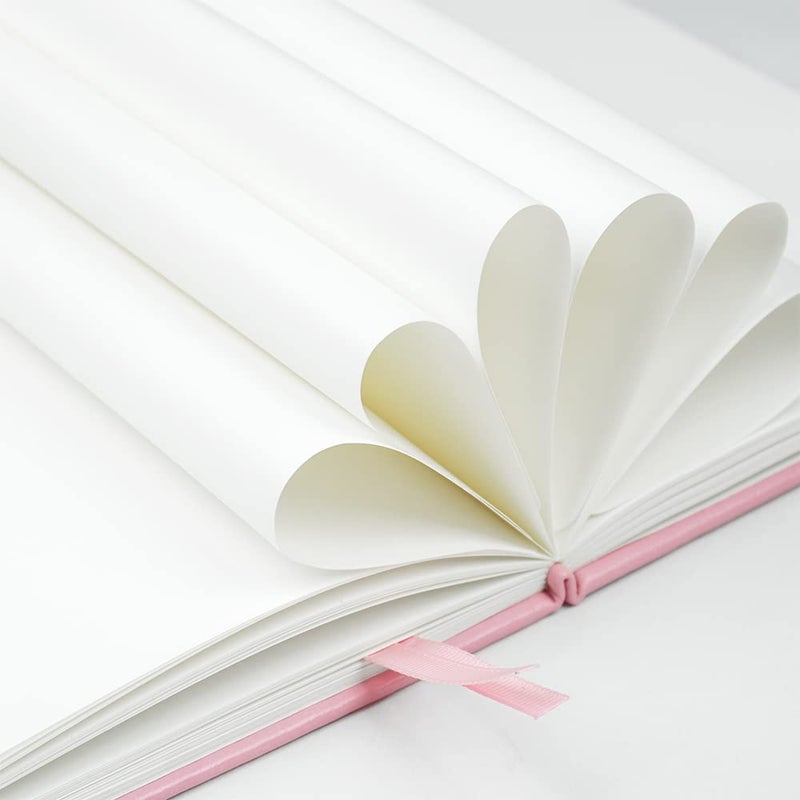 JOYEUX Blank Journal Notebook, A5, 160 Pages 100 Gsm Thick Sketch Books Hardcover Journal for Writing, 5.7 inches x 8 inches Notebooks for Work (Pink) - Image 5