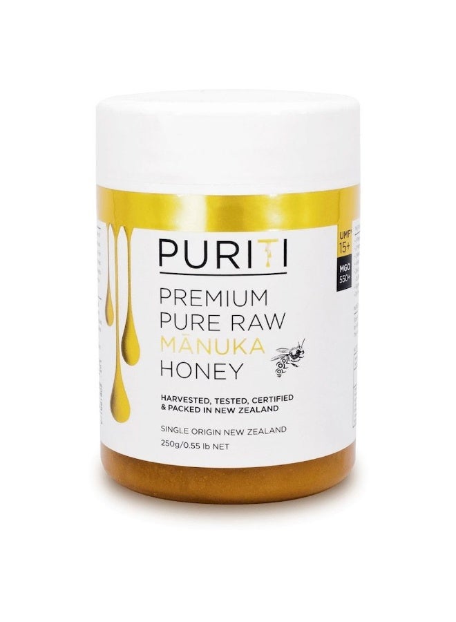 Premium UMF 15+ MGO 550+ Pure Raw Manuka Honey 250g