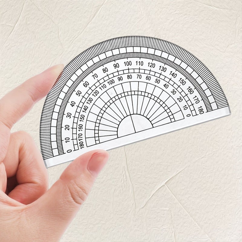 3 Pcs Plastic Protractor Angle Measuring Tool Drawing Geometric School Office Supply - Image 3
