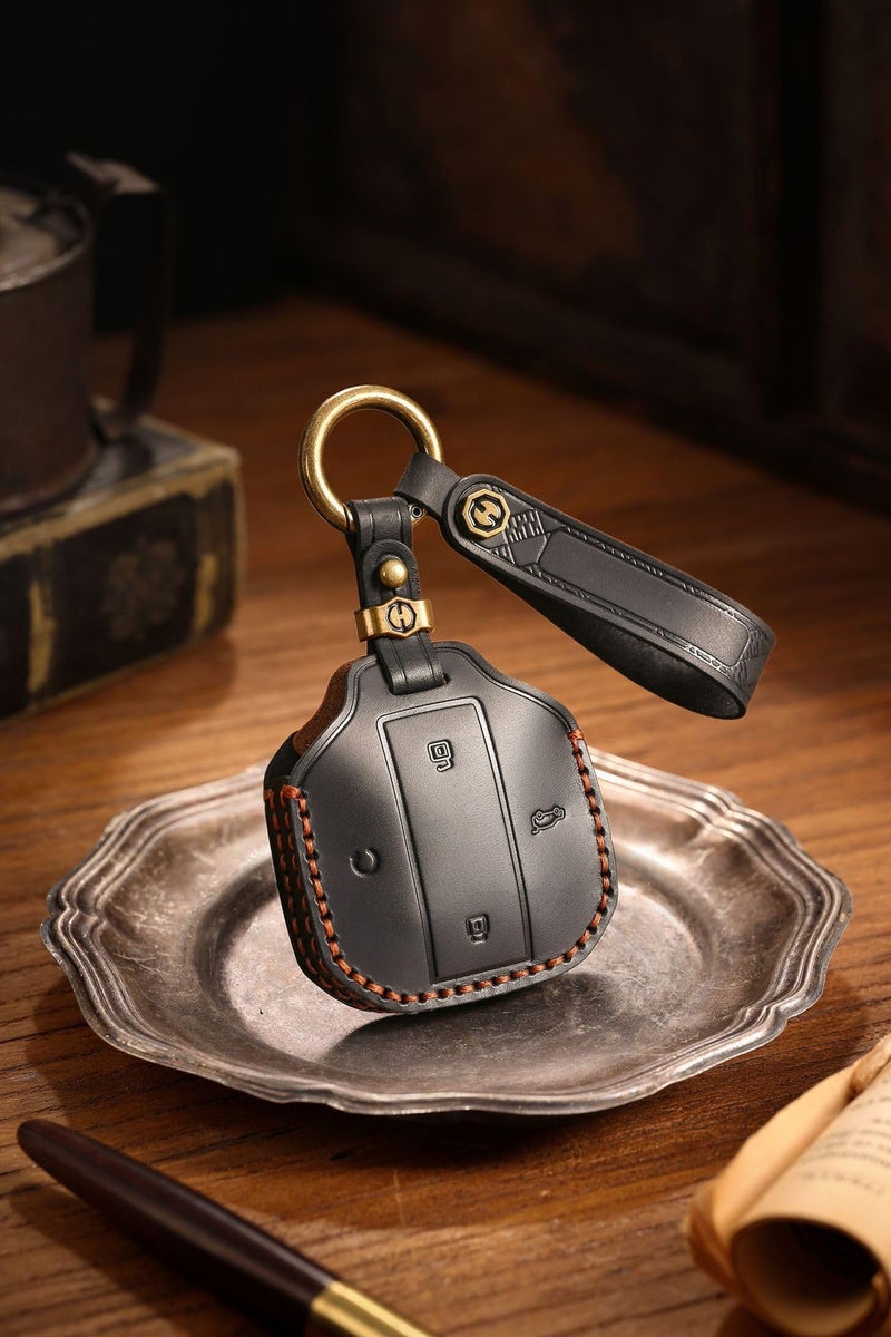 Ysbxitu Key Case Cover Compatible with Chery Jetour Freedom Shanhai T1 Traveller 2024 2025 Remote Control Protective case Durable Car Accessories Replacement Key fob Brown - Image 3