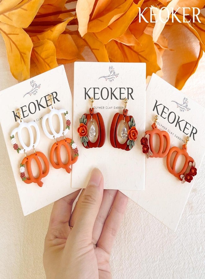 Keoker قواطع طين البوليمر KEOKER لخريف - 17 شكل لقواطع الأقراط لصنع المجوهرات، تشمل أشكال اليقطين - Image 5
