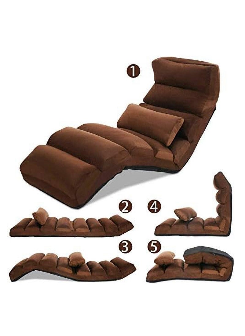 Arabest Fashionable Foldable Lazy Sofa Chair Lounge Chair with Pillow Ergonomic Design Soft Skin-Friendly Fabric Strong Load-Bearing Capacity Removable and Washable  - Image 3