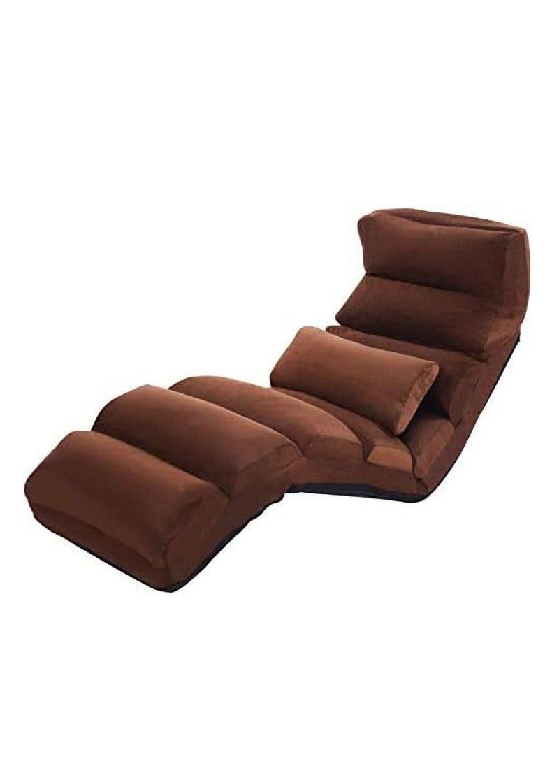 Arabest Fashionable Foldable Lazy Sofa Chair Lounge Chair with Pillow Ergonomic Design Soft Skin-Friendly Fabric Strong Load-Bearing Capacity Removable and Washable  - Image 2