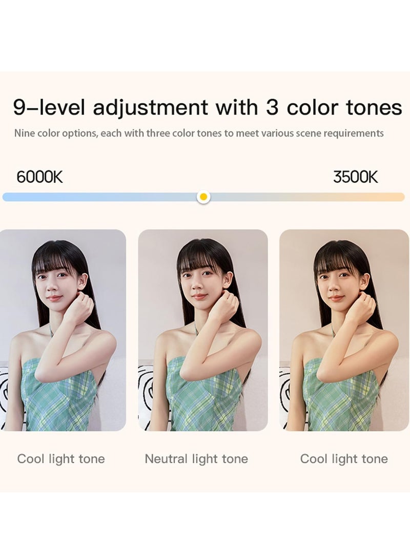 TYCOM Selfie Light with Tripod Stand 14 inch (33 * 22cm), Selfie Ring Light for Phone with Battery, LED Rectangular Light for Vlog, Social Media, Video Calls - Image 4