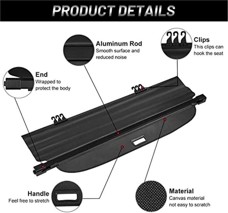 DEMULAX Retractable Cargo Cover for Edge 2021 Plus - Image 4