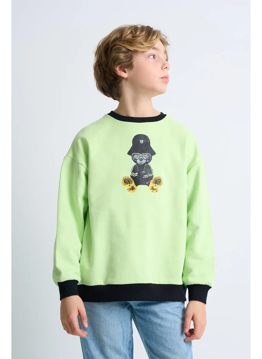 Alexander Gardi Alexandergardi Printed Crew Neck Kids Sweatshirt