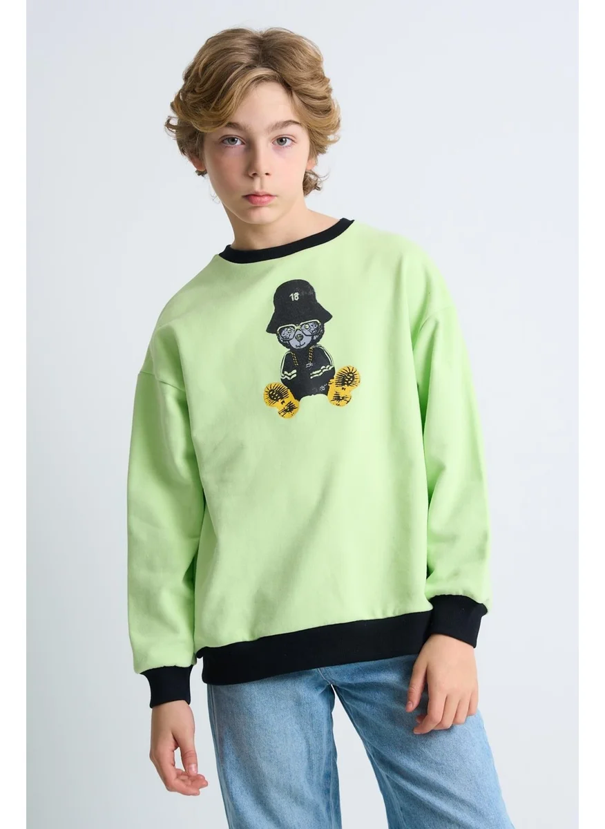 Alexander Gardi Alexandergardi Printed Crew Neck Kids Sweatshirt