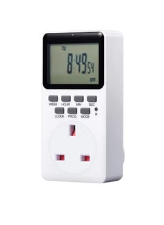 Digital Timer Switch Socket Plug-in Programmable 24 Hours & 7 Days Energy Saving 230VAC 13A Timer Switch Energy Saving Intelligent Electronic Timing Socket