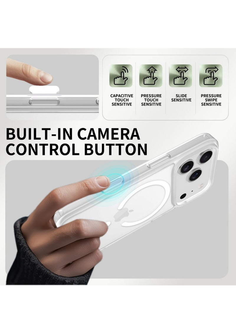 X-level iPhone 17 Pro MagSafe Case Magnetic Back Cover,【 Shockproof Protection】Translucent Matte Back, Slim Phone Cover with Strong Magnet for Apple 17 Pro (2025)(White) - Image 5