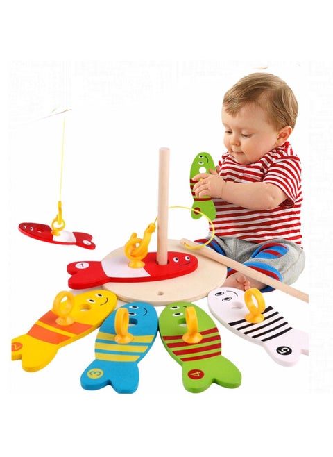 Wooden Fishing Toy for Toddlers - Learning and Education Toys for Toddlers