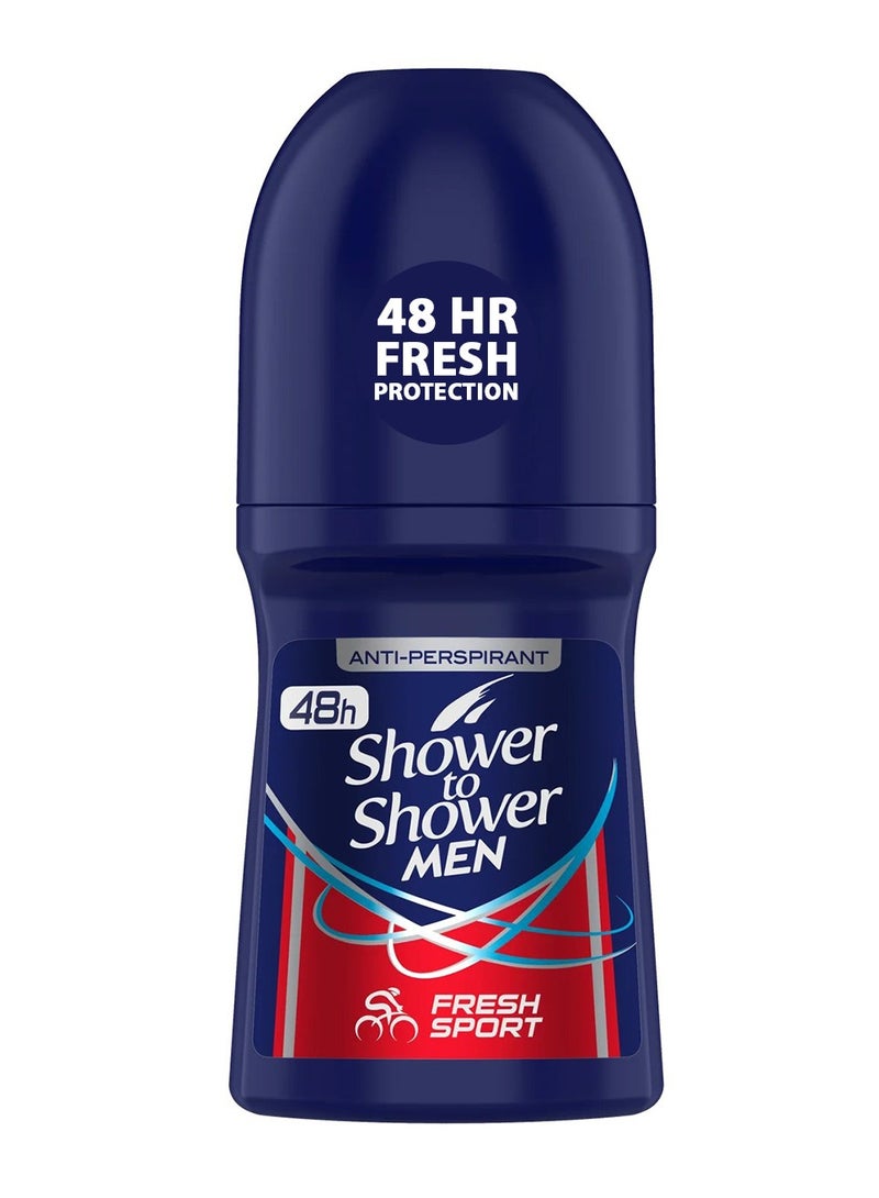 Shower To Shower Fresh Sport Men's Roll-On Deodorant 50ml