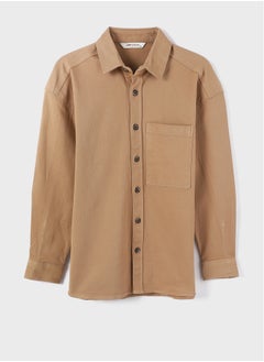 Relaxed Fit Long Sleeve Men's Shirt
