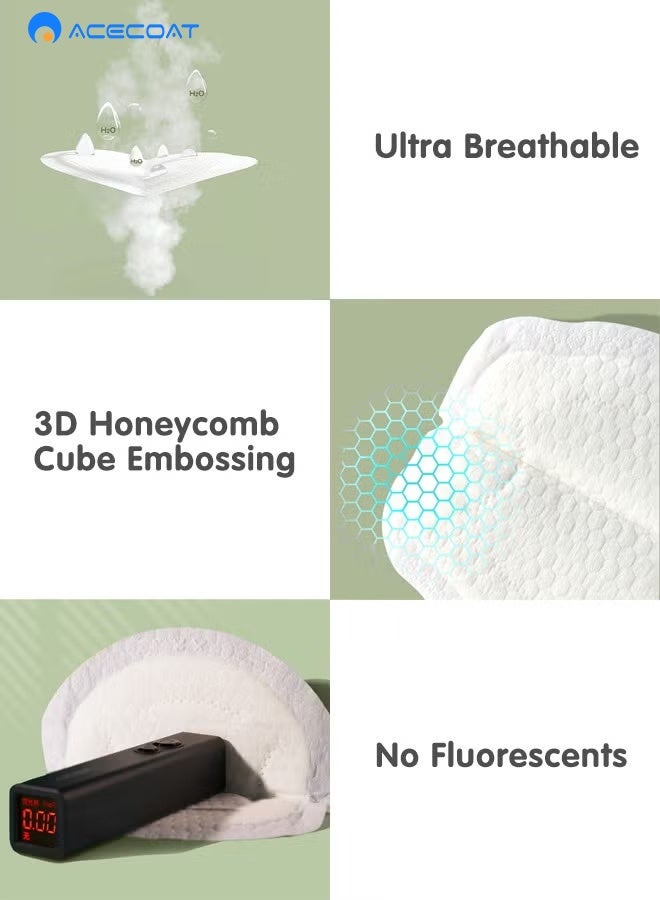 ACECOAT Disposable Nursing Pads, Ultra Thin Breast Pads for Breastfeeding, Ultra-Absorbent and Soft Portable Breast Pads, Portable Nipple Pads, Leak-Proof, Super Absorbent, Keep Dry Nipple Pads（100 pieces ） - Image 2