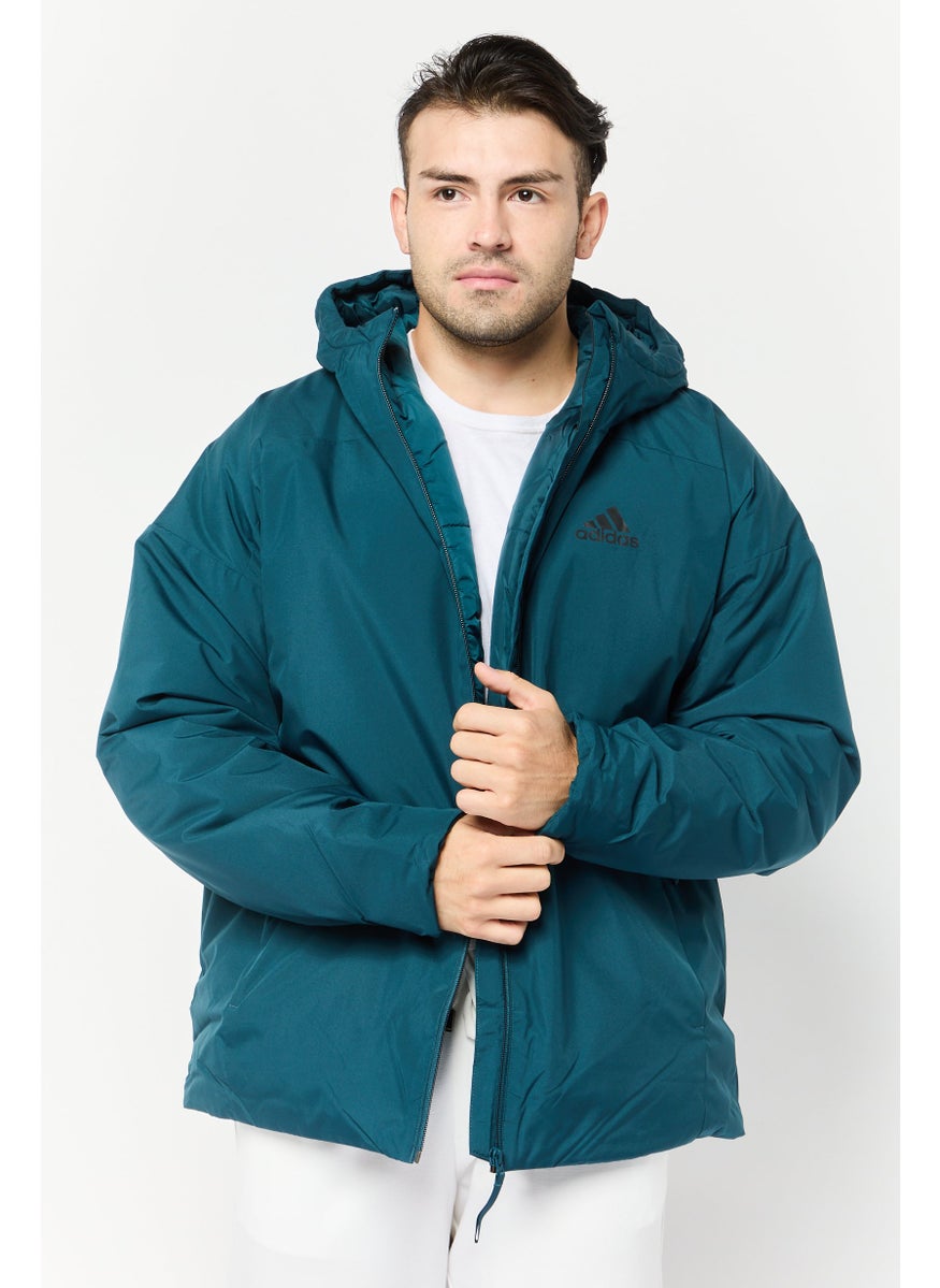 Adidas Men Sportswear Fit Long Sleeve Outdoor Traveer Insulated Jacket, Teal Green  - Image 1