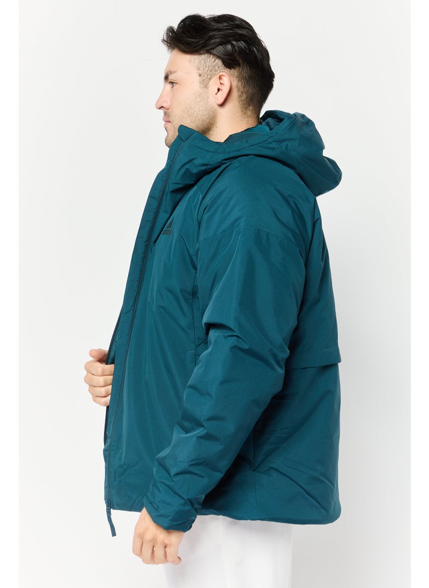 Adidas Men Sportswear Fit Long Sleeve Outdoor Traveer Insulated Jacket, Teal Green  - Image 3