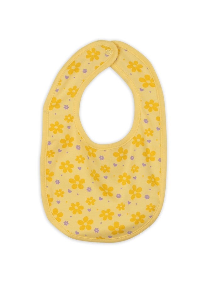 Kidbea Organic Cotton Baby Bib, Adjustable Snap Closure Soft Absorbent Feeding Bibs Apron for Newborns & Infants Child With Cute Prints | Reusable Baby Essential (Pack of 3) - Image 3