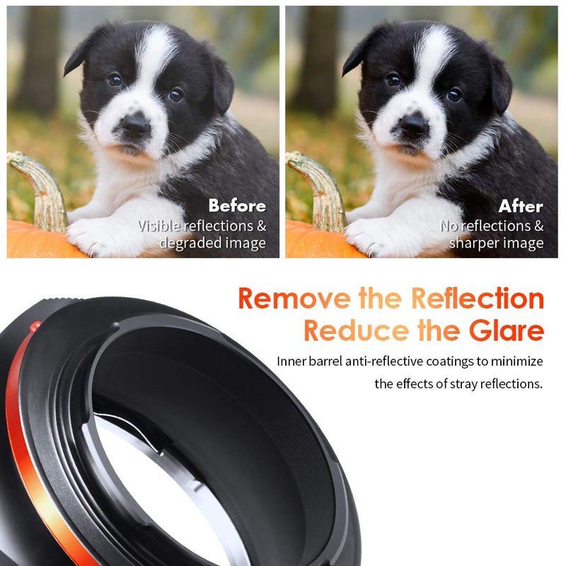 K&F CONCEPT EF EF-S Lens to NEX Adapter Plus, Manual Focus Lens Adapter with Matting Varnish Design Compatible with Sony Alpha E Mount Mirrorless Cameras - Image 4